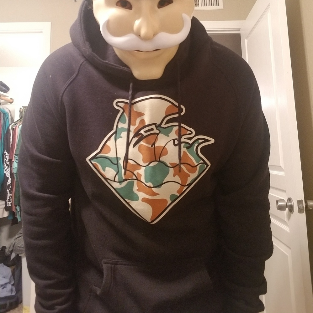 Pink dolphin camo sweater